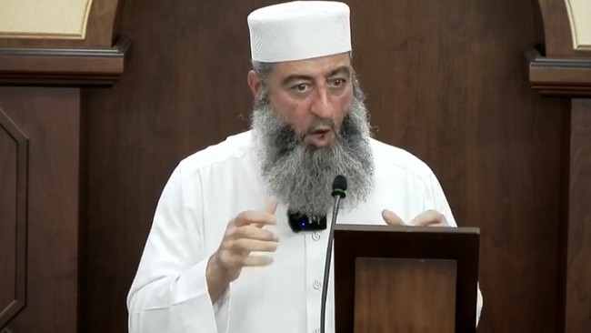 Sheikh Ahmed Zoud gives a sermon at Lakemba's As-Sunnah mosque on December 22 calling Jews "bloodthirsty monsters". Picture: Facebook