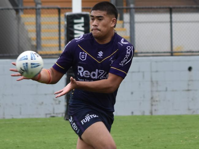 Elijah Po Ching takes a run. Picture: Sean Teuma. NSWRL Junior Reps, Harold Matthews Cup round four, Balmain Tigers vs Melbourne Storm at Leichhardt Oval, 24 February 2024