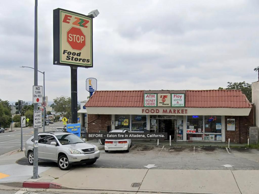 BEFORE: A food store before the Eaton fire in Altadena, California. Picture: Google Street