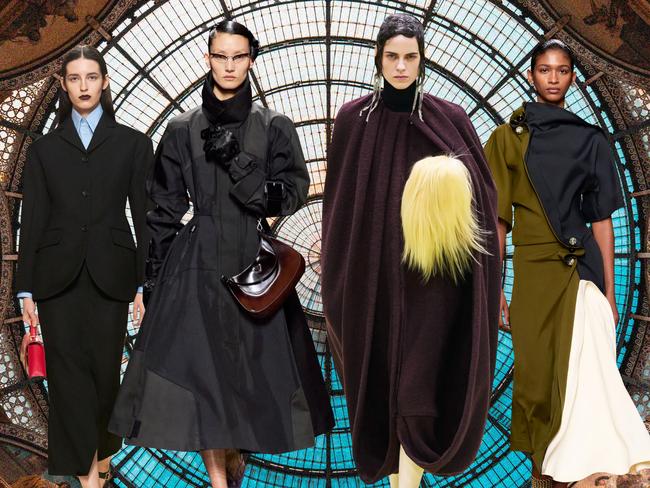 Above (L-R): Bally, Prada, Jil Sander, Bottega Veneta. Image credits: courtesy of GoRunway.com. Collage: Gladys Lai