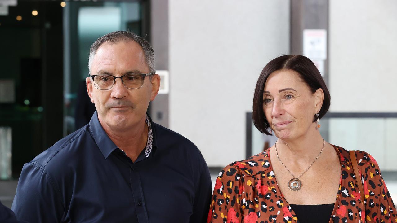Lloyd and Sue Clarke leaving at the Pre inquest hearing at Brisbane Magistrates Court. Picture: Liam Kidston
