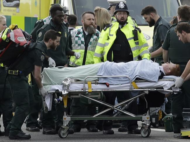 Around 40 people were taken to hospital. Picture: AP