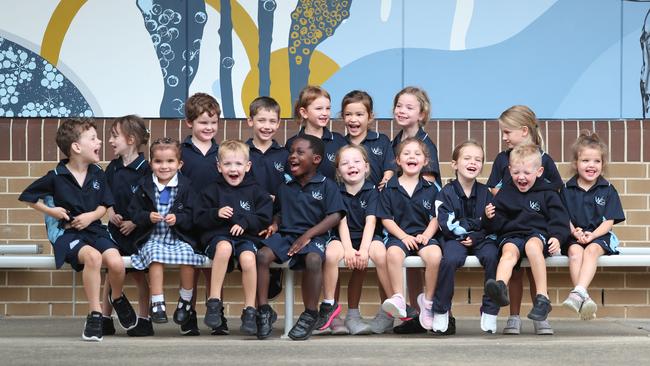 Having fun with Wadalba Community School’s KM class. Picture: Sue Graham