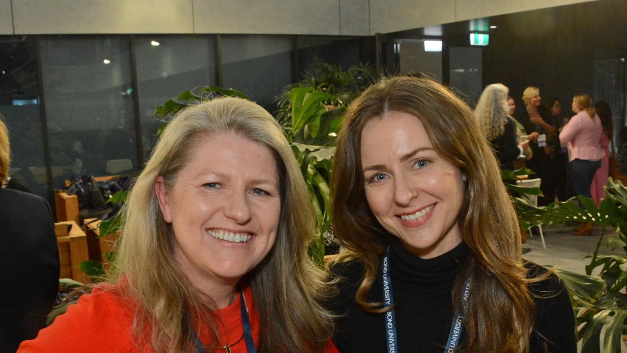 Sacha Payne and Belinda Luby at Women in Media conference at Bond University, Robina. Pic: Regina King