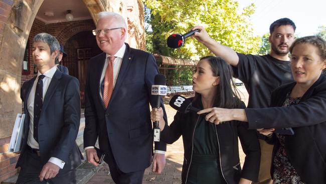 Kiama MP Gareth Ward on his way into Nowra District Court on Friday. Picture: Monique Harmer