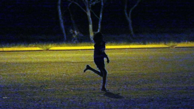 Kids roam the streets of Tennant Creek in the early hours of the morning. Picture: Gary Ramage