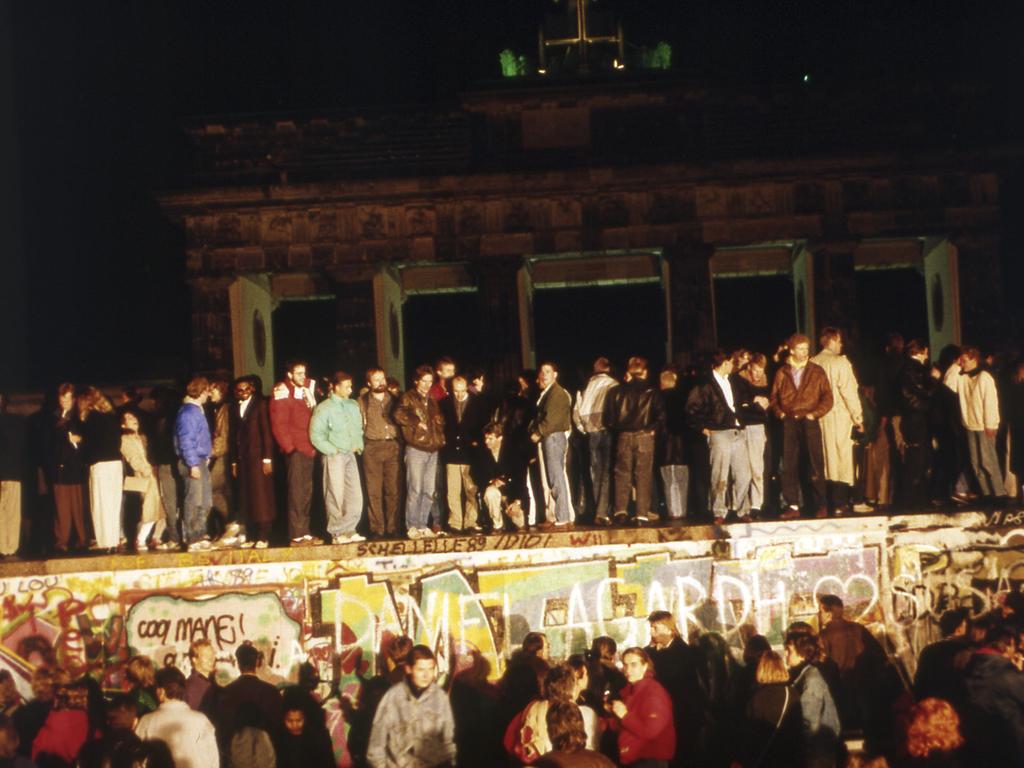 The Brandenburg Gate had previously been located in the middle of the death strip, between East and West. Picture: AP Photo/Jockel Finck)