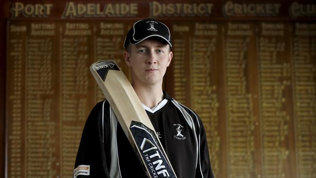 Port Adelaide cricketer Austin Umpherston. Picture: Dean Martin