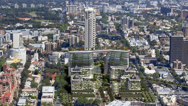 David Vago’s plan for Woolloomooloo looking south to Botany Bay.