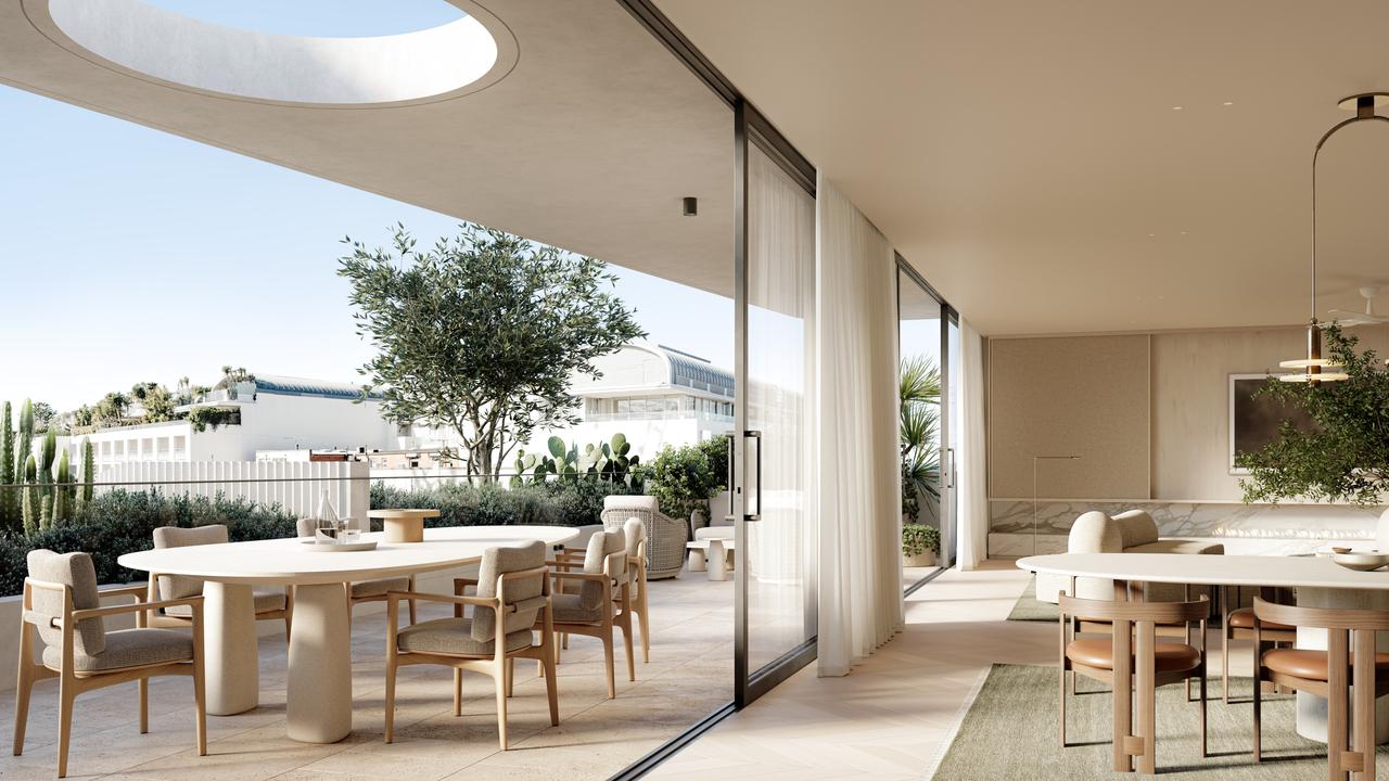 An artist’s impression of a penthouse at Avra, Bondi Beach.