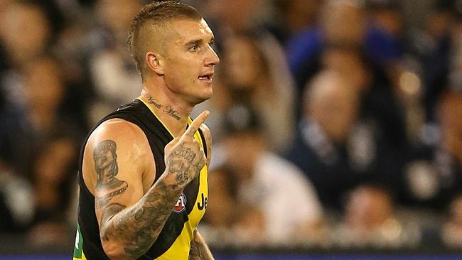 Dustin Martin will be a restricted free agent at the end of the year. Picture: Wayne Ludbey