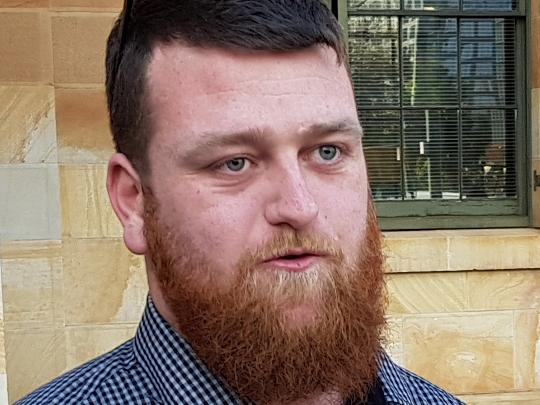 Zachary Thomas outside the Adelaide Magistrates Court, where he received a suspended jail term for assaulting a man on Hindley St at the same time as Jack Hanley was fatally punched. Picture: Sean Fewster.