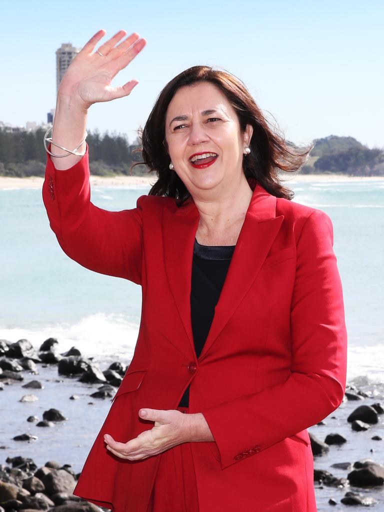 Queensland Premier Annastacia Palaszczuk has banned Victorians from entering the state from midday, and will be unable to quarantine in the Sunshine State. Picture: Nigel Hallett