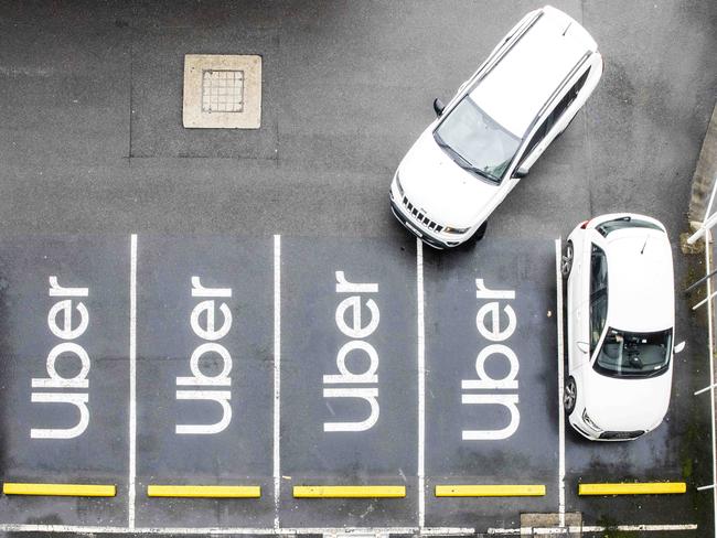 SYDNEY, AUSTRALIA - NewsWire Photos FEBRUARY 13, 2021: A general view of the Uber pick up point at Sydney Airport in Mascot after Melbourne entered a fresh lockdown at midnight. Picture: NCA NewsWire / Jenny Evans