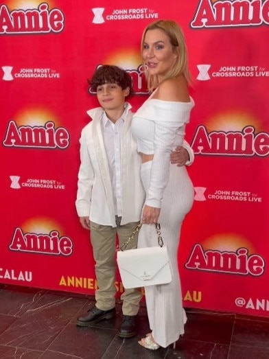 And at the premiere of Annie the musical with son Atreyu.