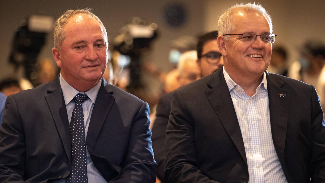 Barnaby Joyce says former prime minister Scott Morrison does not need to resign, as his actions weren’t illegal.