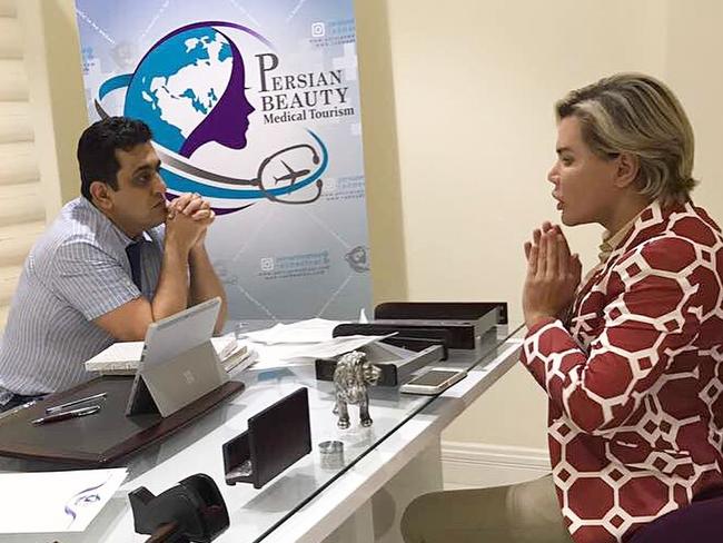 Rodrigo discusses his options with one of Persian Beauty’s surgeons in Iran. Picture: Rodrigo Alves/Instagram