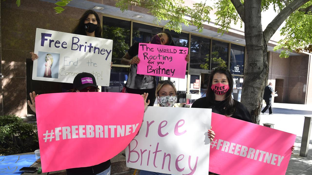 Supporters of Britney Spears. Picture: Frazer Harrison/Getty Images