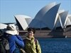 Chinese tourists take photographs on Sydney Harbour