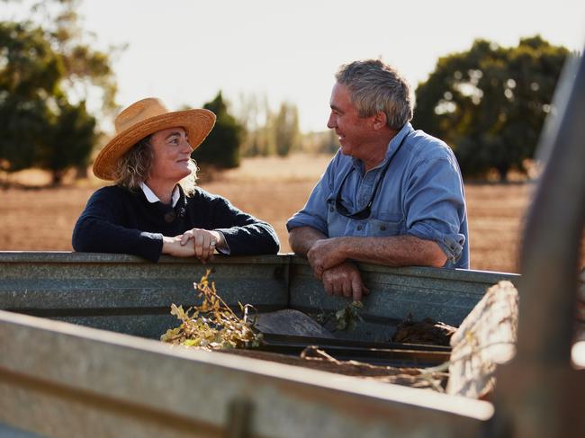 Maggie Mackellar and partner Jim. Picture: Samuel Shelley