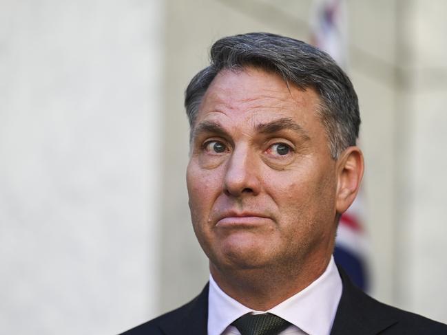 Defence Minister Richard Marles has responded to criticism about cutting an existing army program. Picture: NCA NewsWire / Martin Ollman