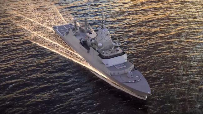 An evolved Hunter Class design for Australia’s next guided missile frigate. Picture: BAE Systems Australia