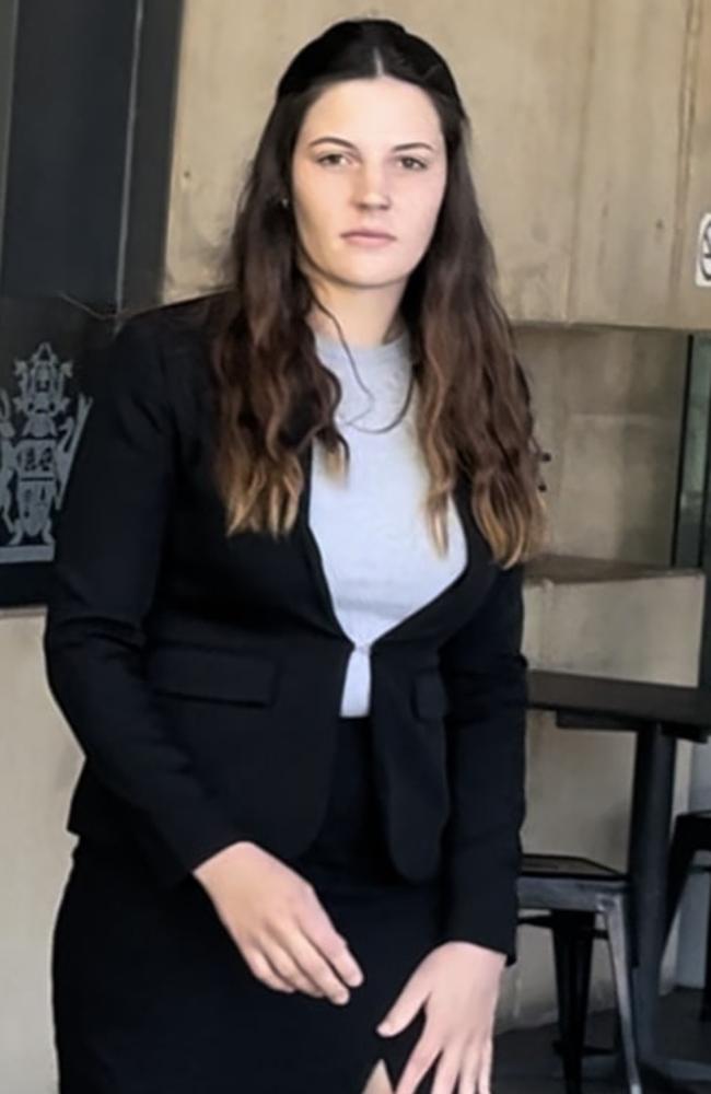 Courtney Jade Mueller outside Ipswich Courthouse. Picture: Grace Koo