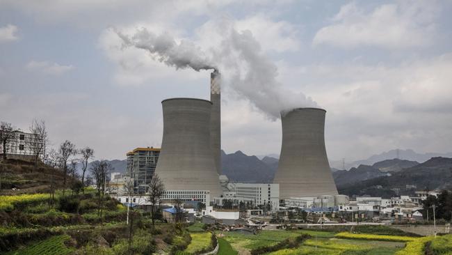 LIUZHI COUNTY, CHINA - FEBRUARY 7: A newly built Chinese state-owned coal fired power plant is seen on February 7, 2017 in Liuzhi County, Guizhou province, southern China.  A history of heavy dependence on burning coal for energy has made China the source of nearly a third of the world's total carbon dioxide (CO2) emissions, the toxic pollutants widely cited by scientists and environmentalists as the primary cause of global warming. China's government has fast-tracked deadlines to reach the country's emissions peak, and data suggest the country's coal consumption is already in decline. (Photo by Kevin Frayer/Getty Images)