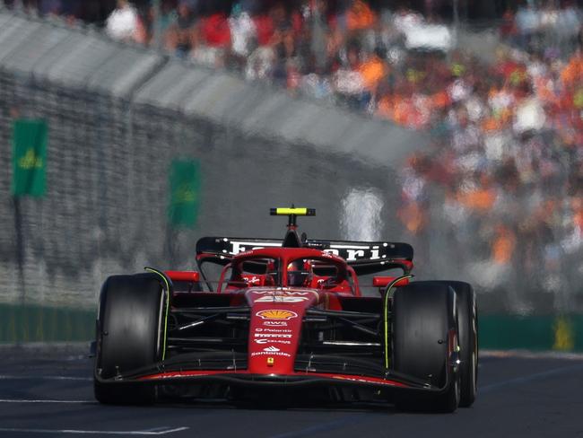 MELBOURNE, AUSTRALIA - MARCH 24: Carlos Sainz of Spain driving (55) the Ferrari SF-24 on track during the F1 Grand Prix of Australia at Albert Park Circuit on March 24, 2024 in Melbourne, Australia. (Photo by Robert Cianflone/Getty Images) (Photo by Robert Cianflone/Getty Images)