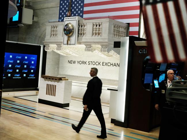 The New York Stock Exchange remained in healthy territory. Picture: AFP