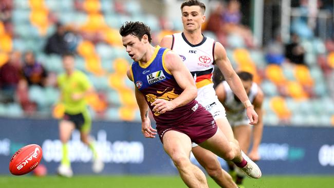 Adelaide’s Ben Keays had some early success tagging Neale last week. Picture: Bradley Kanaris/Getty Images