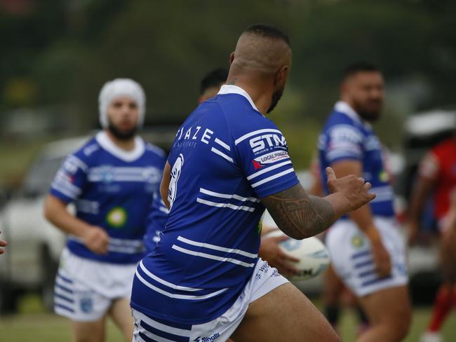 Gordon Toomalatai scored Narellan’s opening try. Photo Warren Gannon Photography