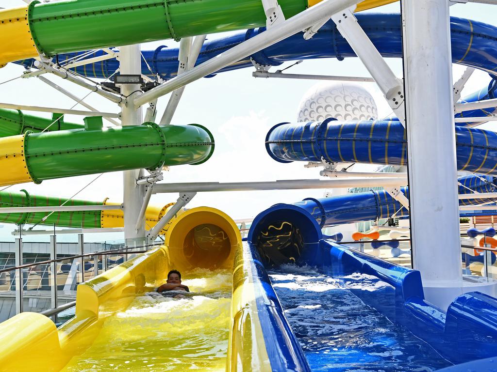 The slides are called ‘Typhoon’ and ‘Cyclone’ for a reason. Picture: Royal Caribbean