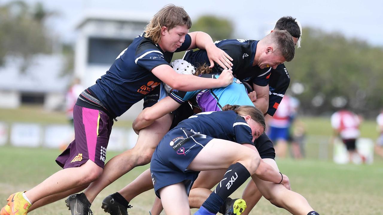 RUGBY LEAGUE: Justin Hodges and Chris Flannery 9s Gala Day. Caloundra State High V Meridan State College. year 10. Picture: Patrick Woods.