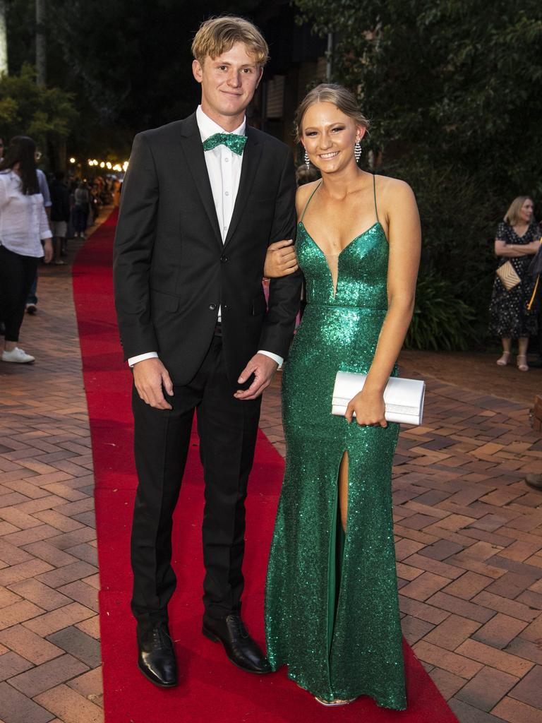 Caitlyn Bowling and Mitchell Hay at Fairholme College formal, Wednesday, March 29, 2023. Picture: Kevin Farmer