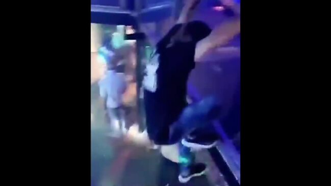 Shock moment man falls from pub balcony caught on camera