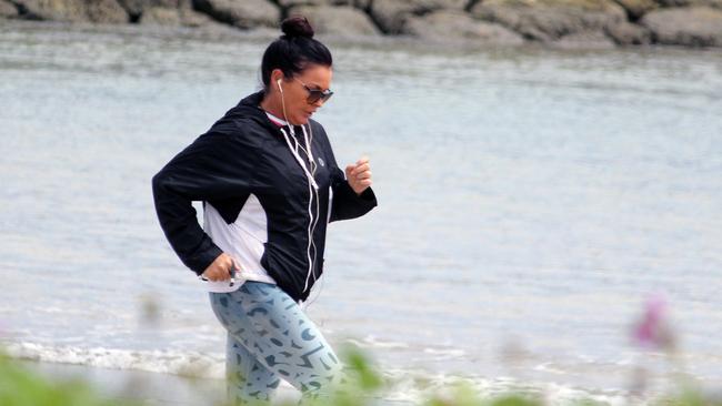 Schapelle Corby walking on a Bali beach while still on parole. Picture: Supplied