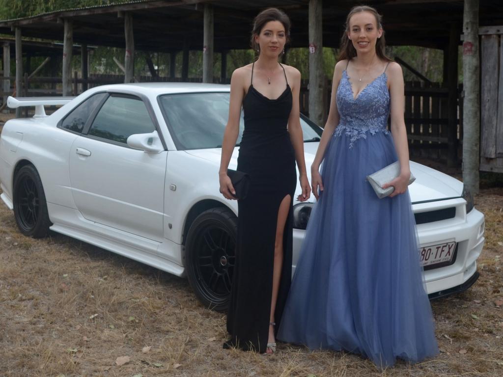 Danielle Messer and Ava Griggs at the 2023 Burnett State College formal. Image credit: Burnett State College.