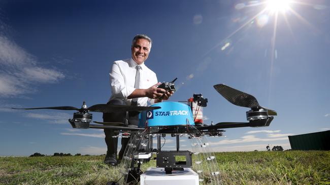 Australia Post, then led by Ahmed Fahour, announced a drone program in 2016, but it failed to take off. Picture: Alex Coppel