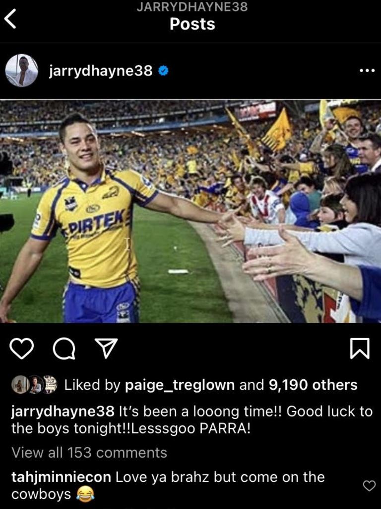 Jarryd Hayne was prolific on social media all week.