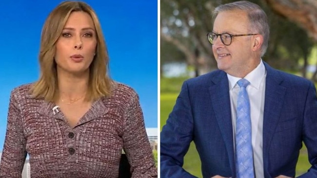 Anthony Albanese accused Today Show host Allison Langdon of ‘simply reading Liberal Party notes’. Picture: Supplied