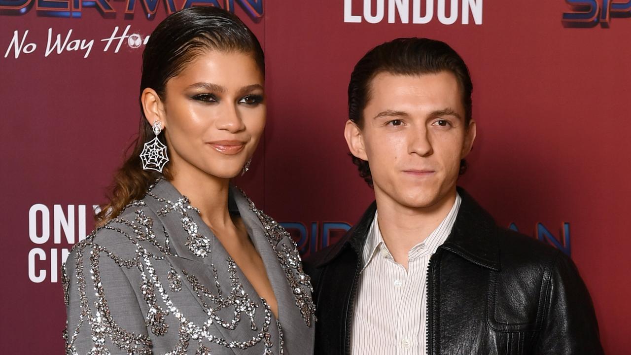 Zendaya and Tom Holland at the Spider-Man: No Way Home photo call in London. (Photo by Gareth Cattermole/Getty Images)