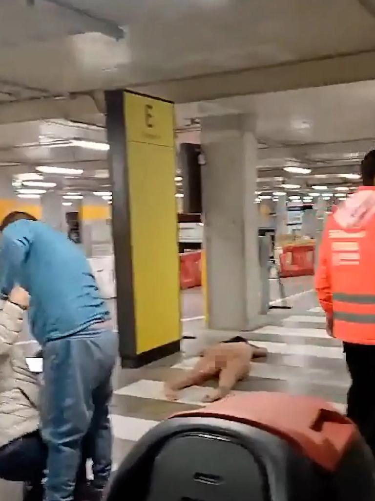 Wild video shows naked woman attacking travellers at Chilean airport |  news.com.au — Australia's leading news site