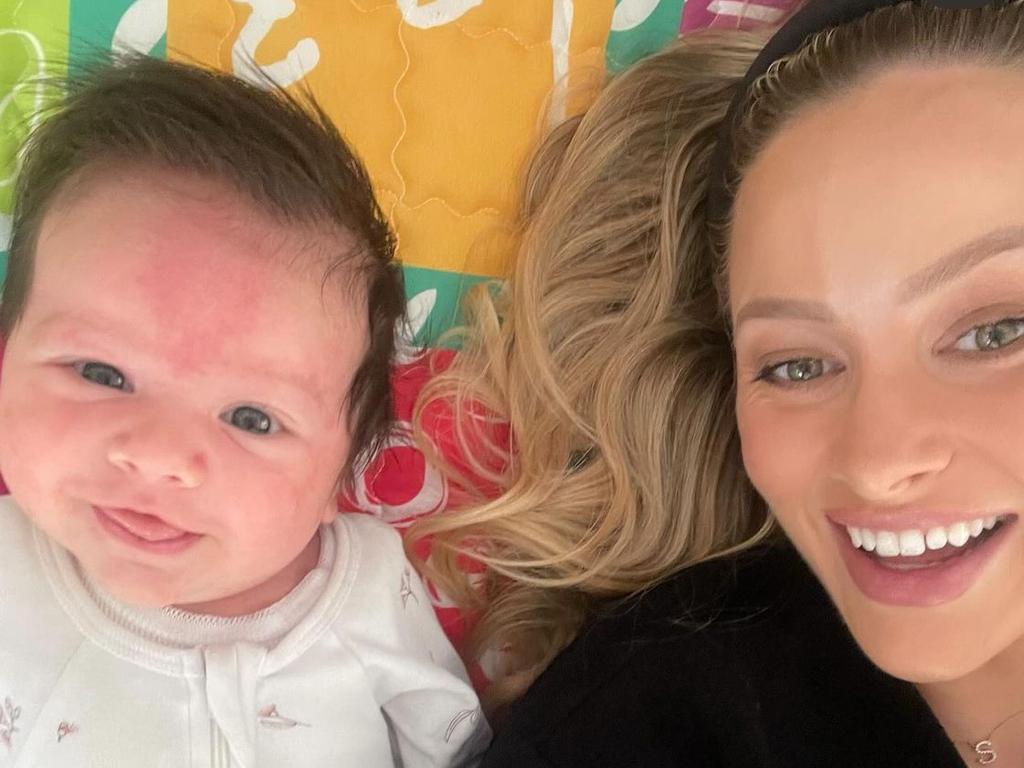 Simone Holtznagel and her baby girl Gia. Picture: Instagram