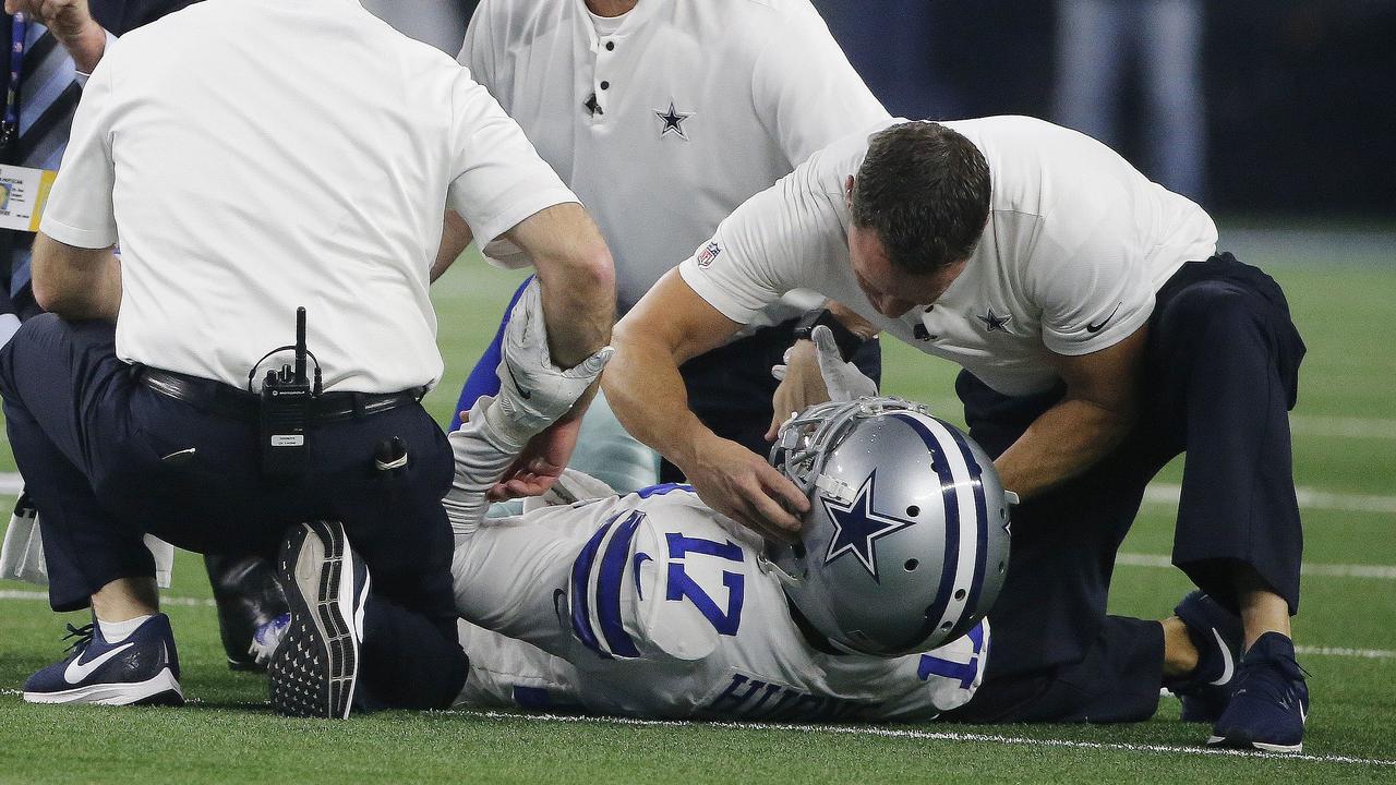 Allen Hurns suffers gruesome ankle injury.