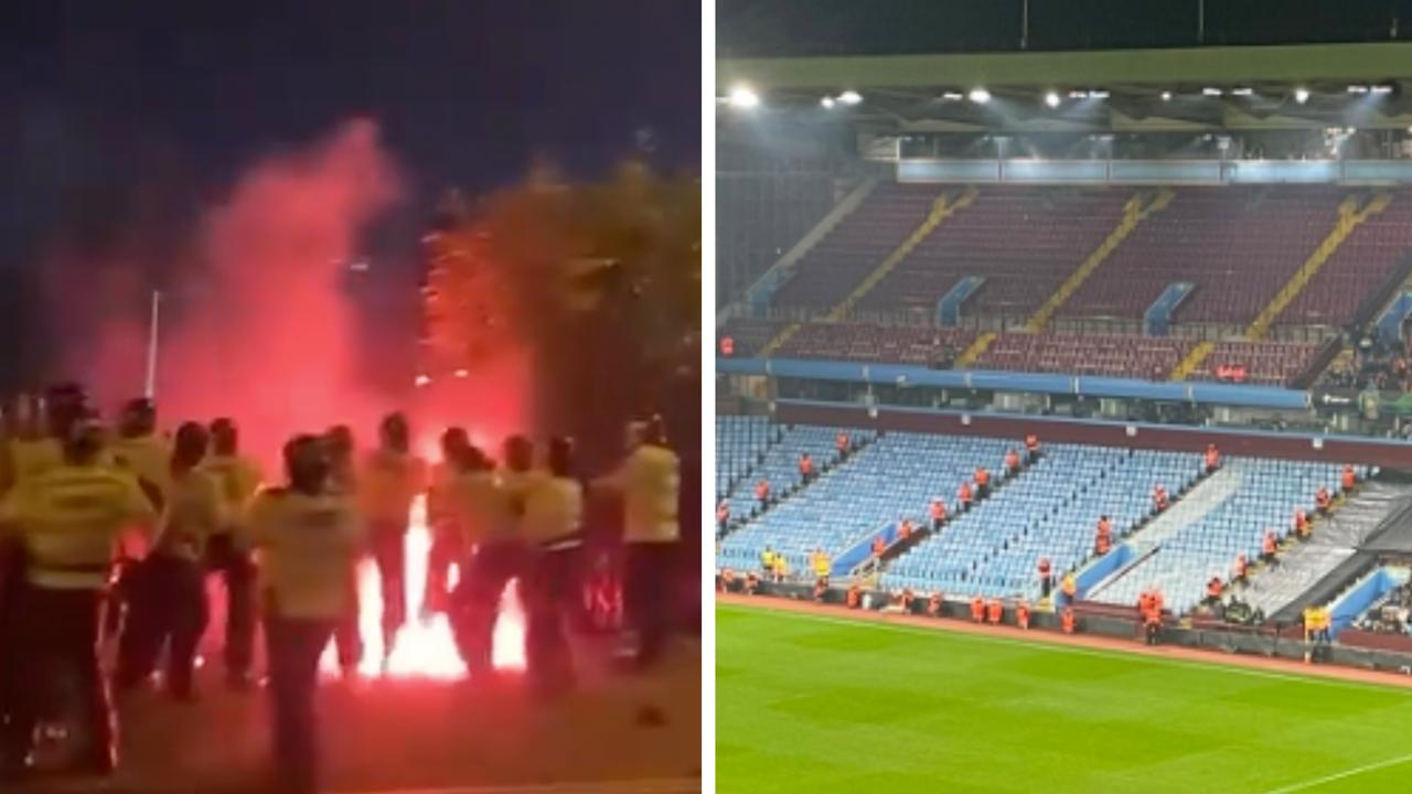 Crowd trouble marred a Europa Conference League clash. Picture: Supplied