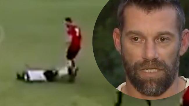 Elizabeth Downs father Michael Reid was the victim of a shocking on-field attack. Picture: 7NEWS