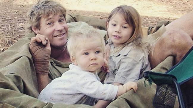 Steve Irwin with children Robert and Bindi, who are now grown up. Picture: Supplied