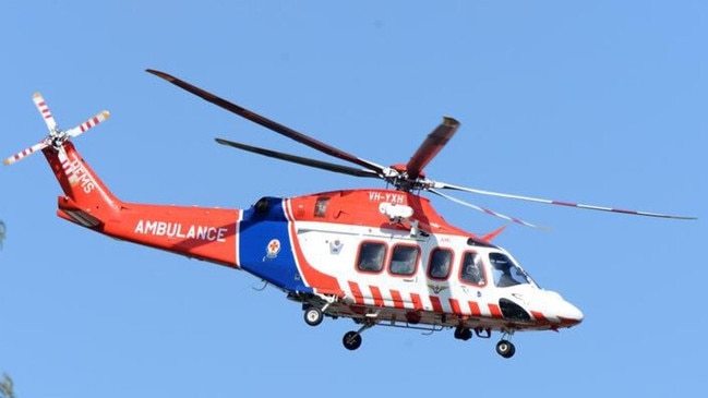 An air ambulance was dispatched to the scene in Longwarry on Wednesday afternoon. Picture: Supplied