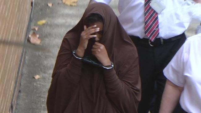 Zainab Abdirahman-Khalif before an earlier court appearance. Picture: Nine News